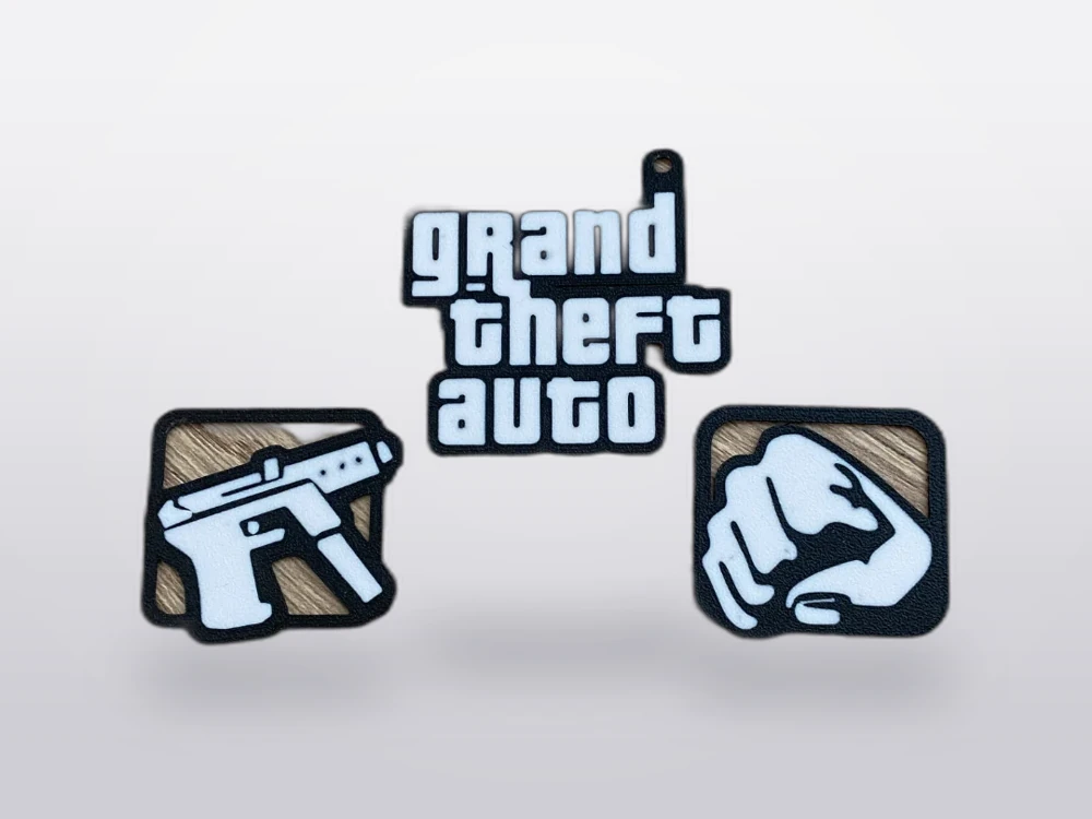 GTA San Andreas Keychain Set (3)