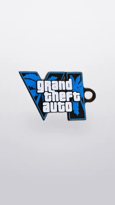 GTA VI palm keychain in color